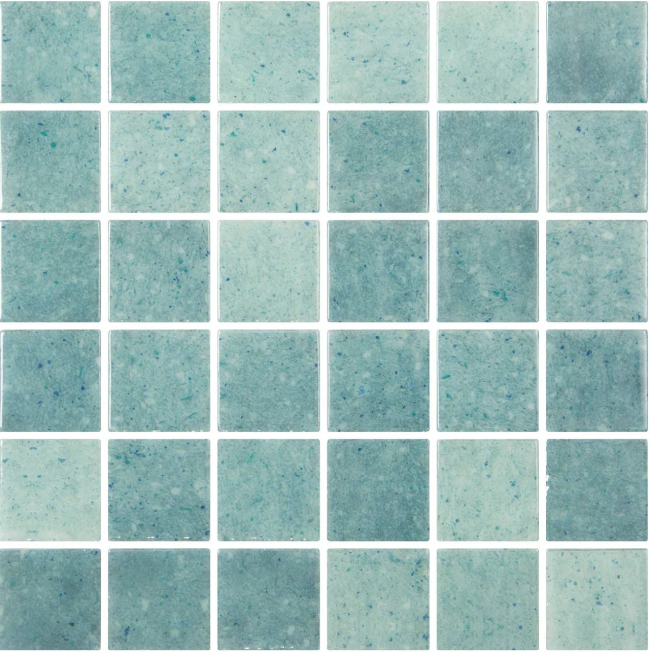 Jade 50 glass mosaic - 50mm gloss mid green | The Stonemen