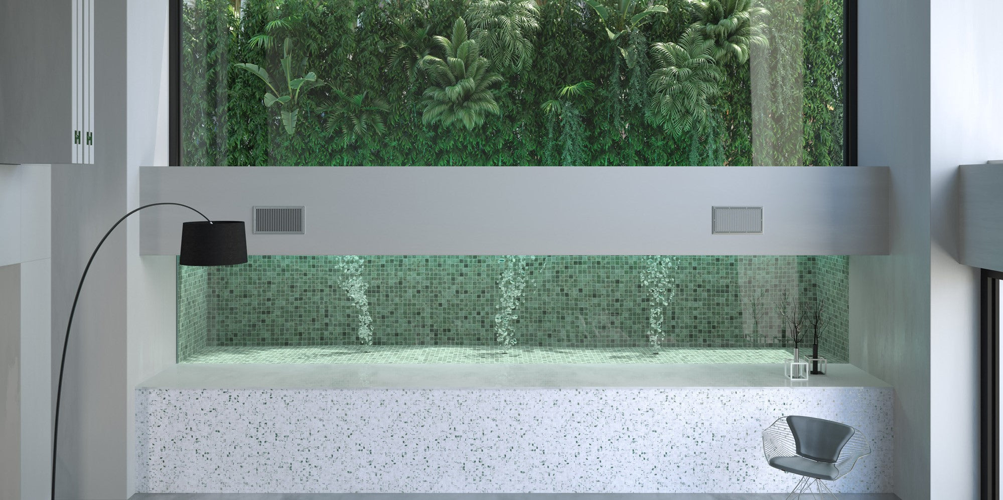 Java 25 glass mosaic installed | The Stonemen