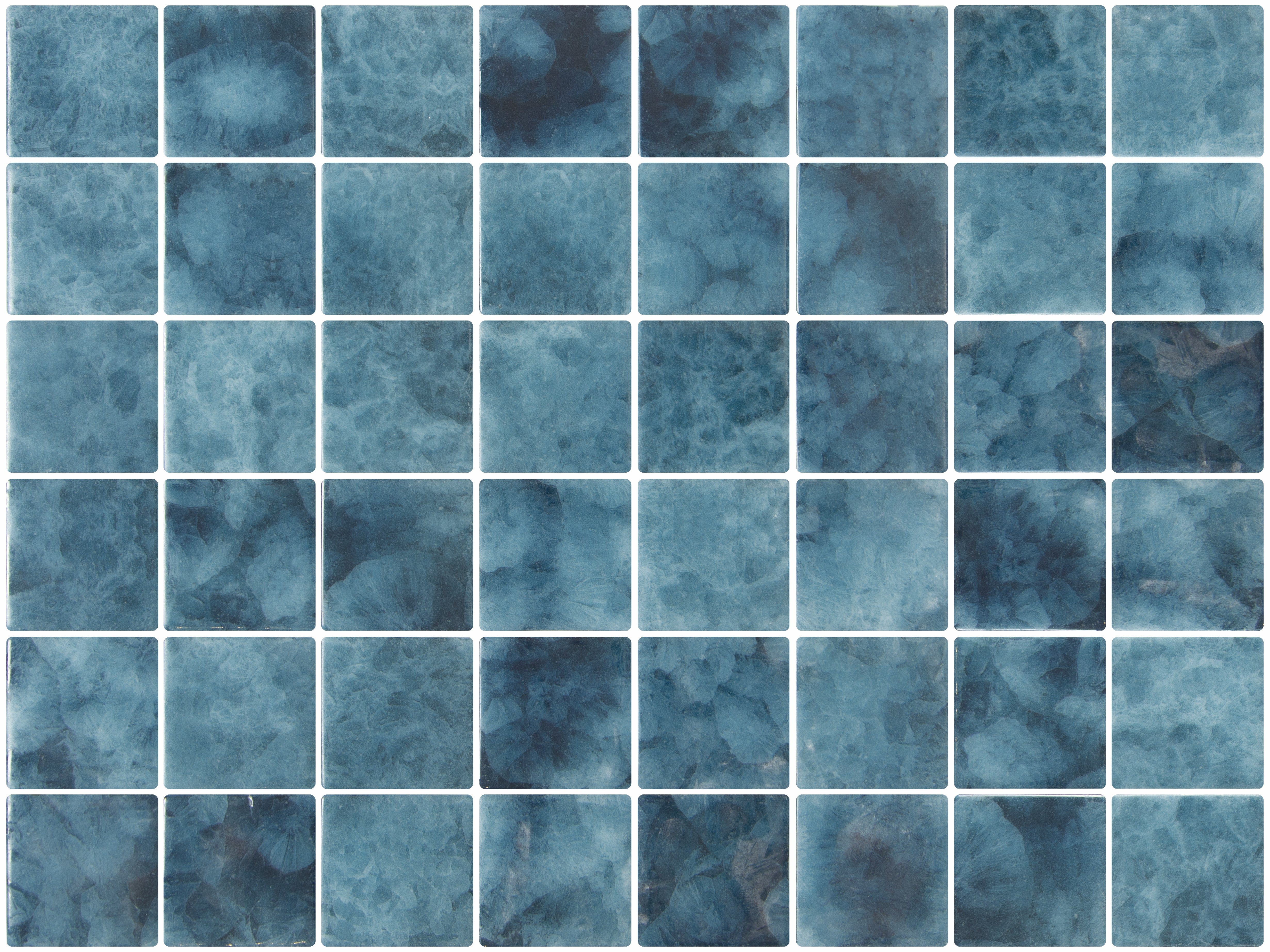 Lapis translucent glass mosaic - 50mm gloss cobalt blue | The Stonemen