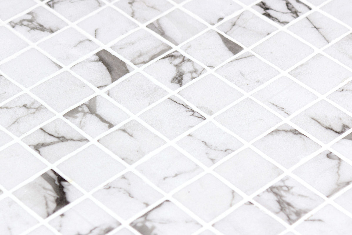 Mist glass mosaic close up - 25mm matte | The Stonemen