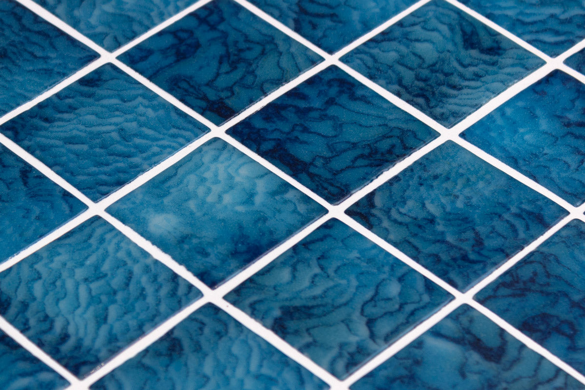 Reef 50 glass mosaic - 50mm gloss deep blue | The Stonemen