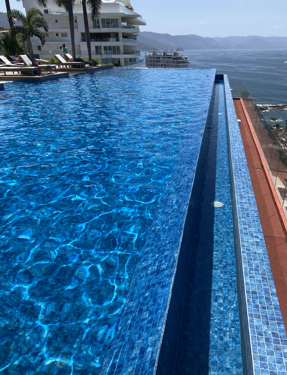 Reef 50 glass mosaic installed | The Stonemen