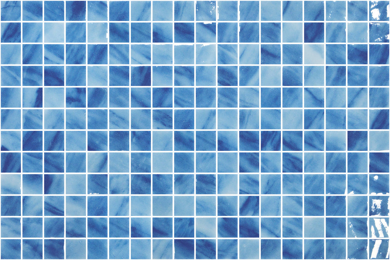 Sapphire glass mosaic - 25mm gloss light blue | The Stonemen