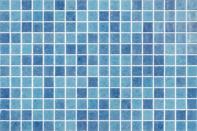 Swell 25 glass mosaic - 25mm matte green blue | The Stonemen